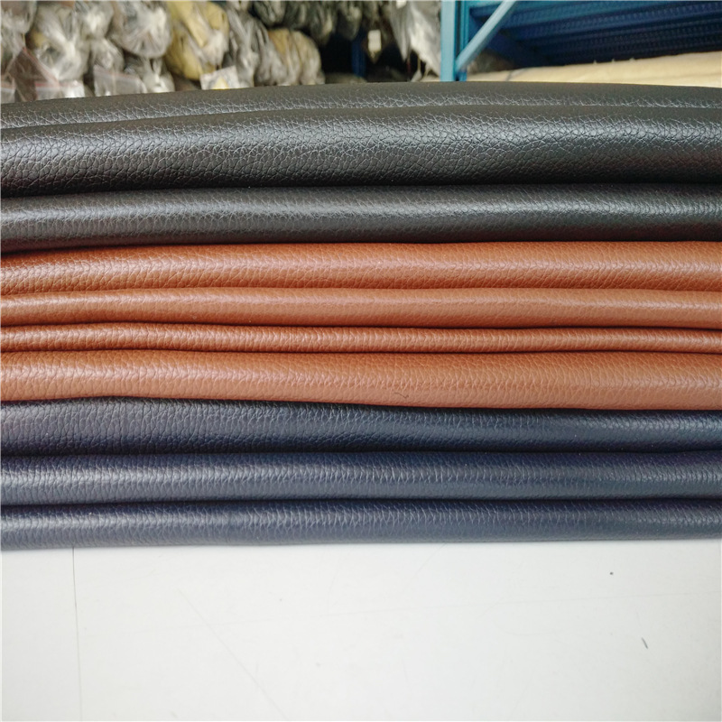 荔枝中纹头层牛皮现货鞋包手工家私服装用黑色棕色宝蓝色皮料批发|ms