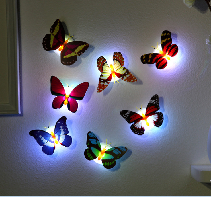 Lampe Led décoratif 10 papillons colorés - Ref 3425421 Image 2