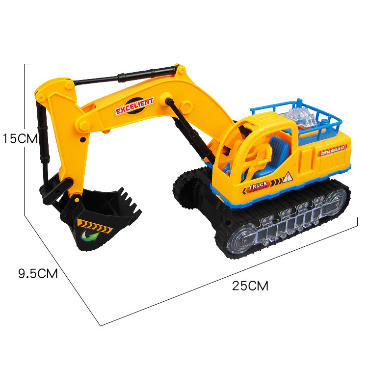 Eléctrico Universal Flash música excavadora ingeniería vehículo excavadora niños Venta caliente gancho máquina juguete coche puesto al por mayor
