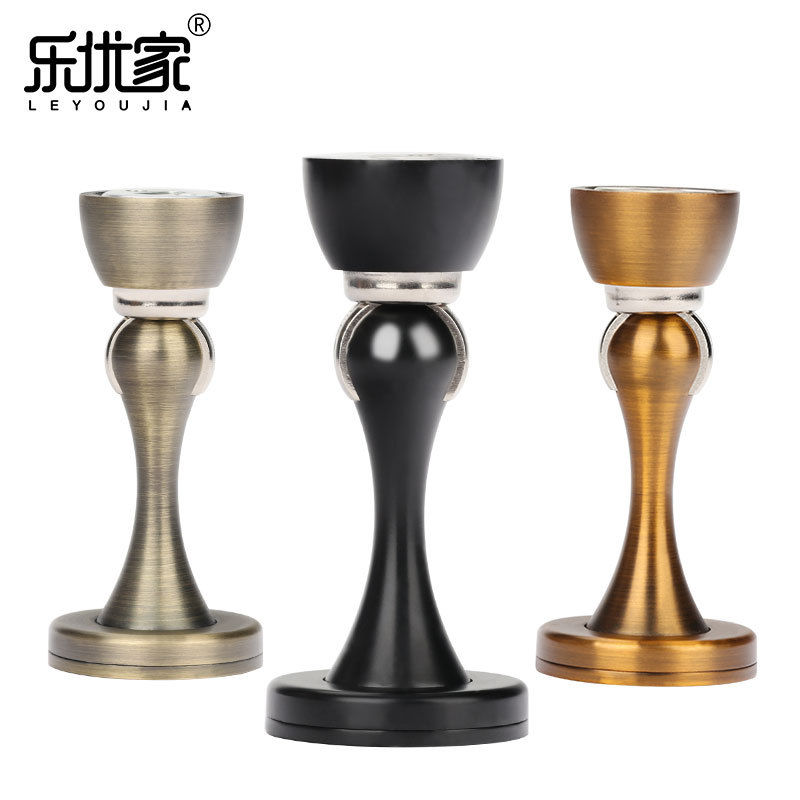 廠家直銷 新款家用鋅合金門吸黑色強磁防撞門阻地裝磁性門吸門擋