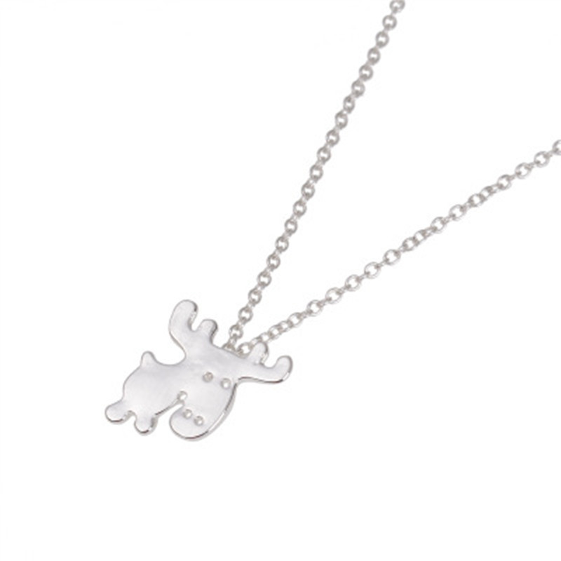 Pendant Necklace Environmental Plating Gold Silver Cartoon Fawn Clavicle Chain display picture 9