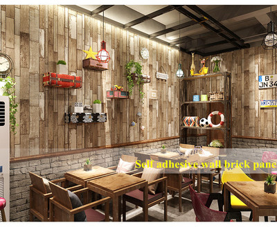3d Three-dimensional wall stickers Background wall decorate Sticker Wood a living room Walled kindergarten Dado Sheeting Self-adhesive wallpaper