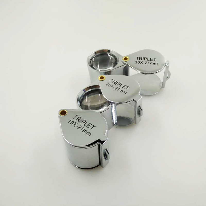 便携高品质光学玻璃镜片10倍20倍30倍高清玉石珠宝鉴定高倍放大镜