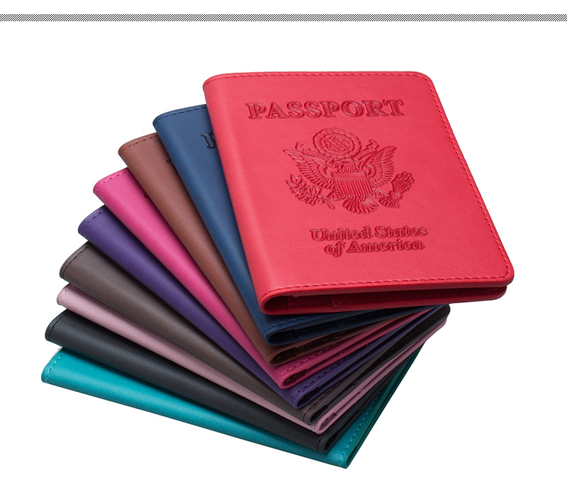 Unisex Vacation Letter Eagle Pu Leather Passport Holders display picture 4
