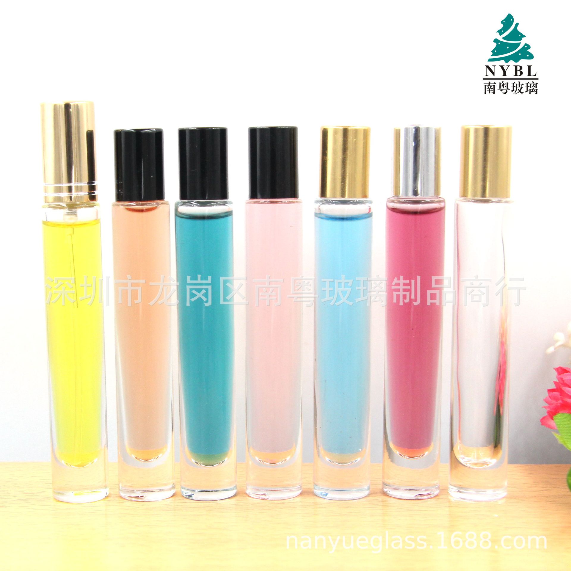 厚底管子瓶 管子玻璃瓶 女士香水瓶  香水玻璃瓶   瓶 10ml