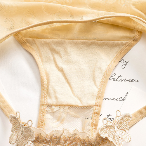 219 sexy lace underwear for women, mid-waist butt lift, breathable, sexy pure cotton crotch temptation women's briefs