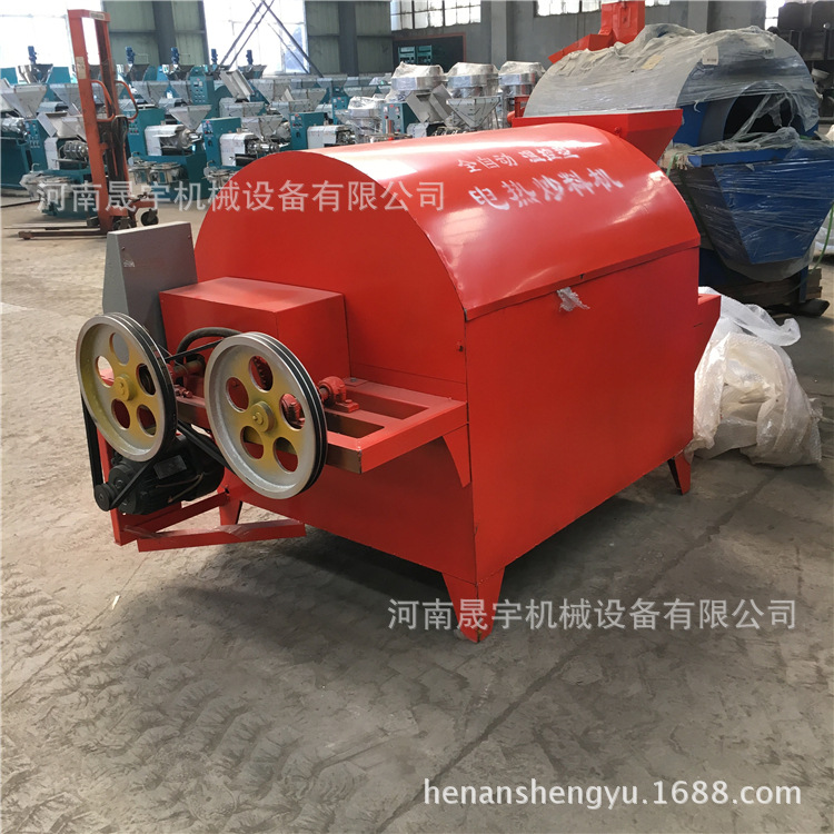 用途多样电磁滚筒烘豆机 全自动大麻籽炒货机 大型花生炒籽机