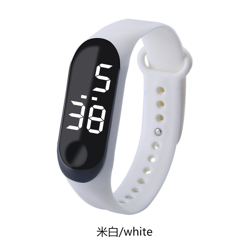 Cross Border Watch for Elementary School Students Electronic Watch White Light Touch LED Watch Sports LED Watch Factory