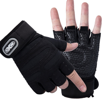 Hemidactyly glove lady Bodybuilding outdoors Riding Mountain bike lengthen Wristband Mountaineering Travel? thickening Palms ventilation