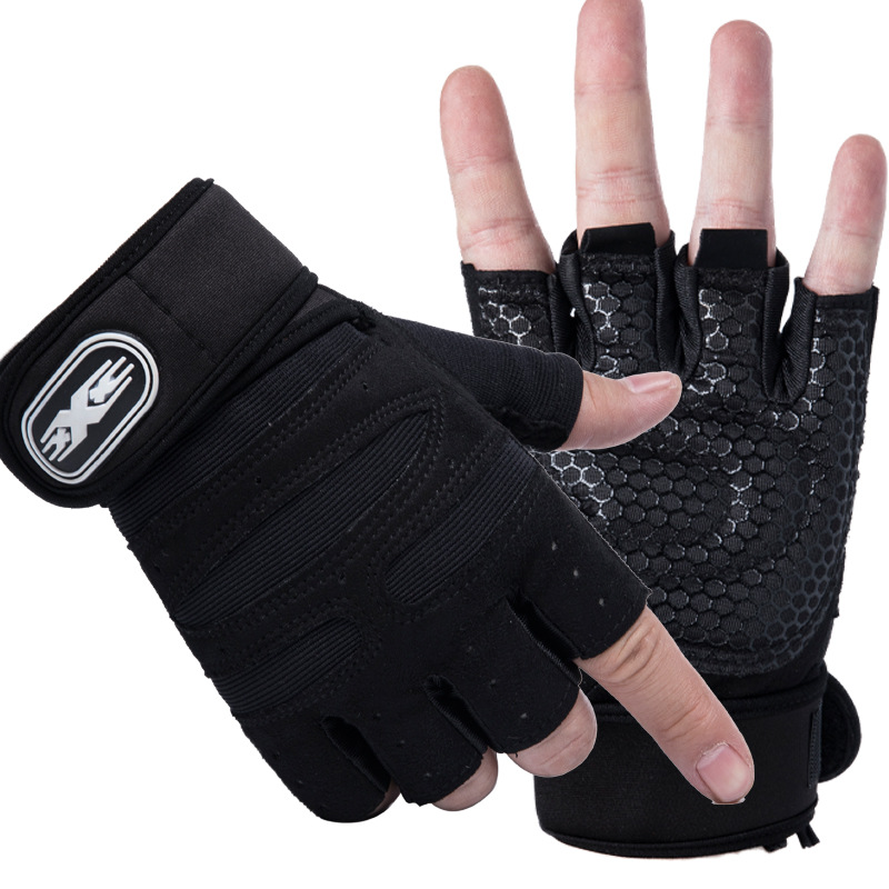 Hemidactyly glove lady Bodybuilding outdoors Riding Mountain bike lengthen Wristband Mountaineering Travel? thickening Palms ventilation