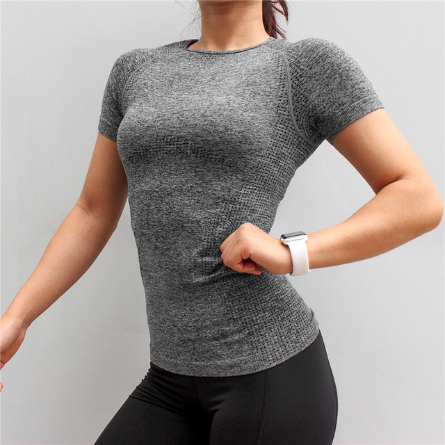 Summer New Yoga Clothes Short-sleeved Women Running Fitness Sports Leisure T-shirt