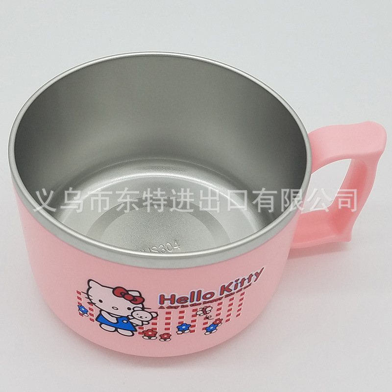 Factory direct sales of stainless steel 304 lunch boxes, cartoon covered instant noodle bowls, insulated fast food cups, heat-resistant student lunch boxes detail image 16