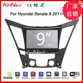跨境车载适用于现代索纳塔8 安卓智能语音上网互联车载大屏导航仪