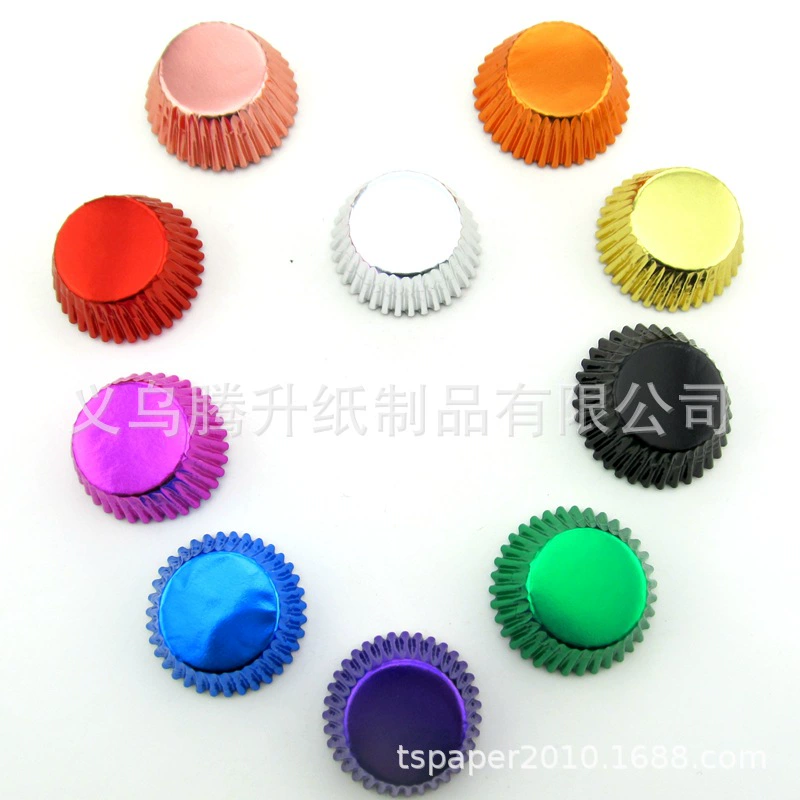 Заводская горячая Распродажа многоцветная алюминиевая фольга композитные чашки для торта маслостойкая бумага для выпечки Праздничная вечеринка торт Pad бумага