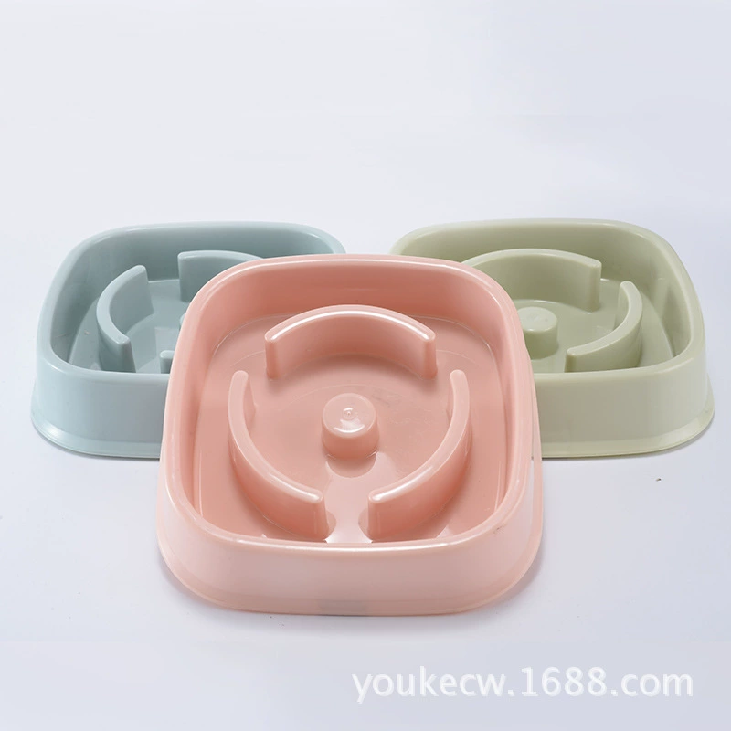 Домашнее Животное учится есть медленный корм миска для собак пластиковая собака против удушья Чаша творческий милый нескользящий коврик производители чаш оптом