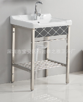 Floor type Stainless steel Bracket hand sink Shower Room counter balcony One basin Ceramic pots