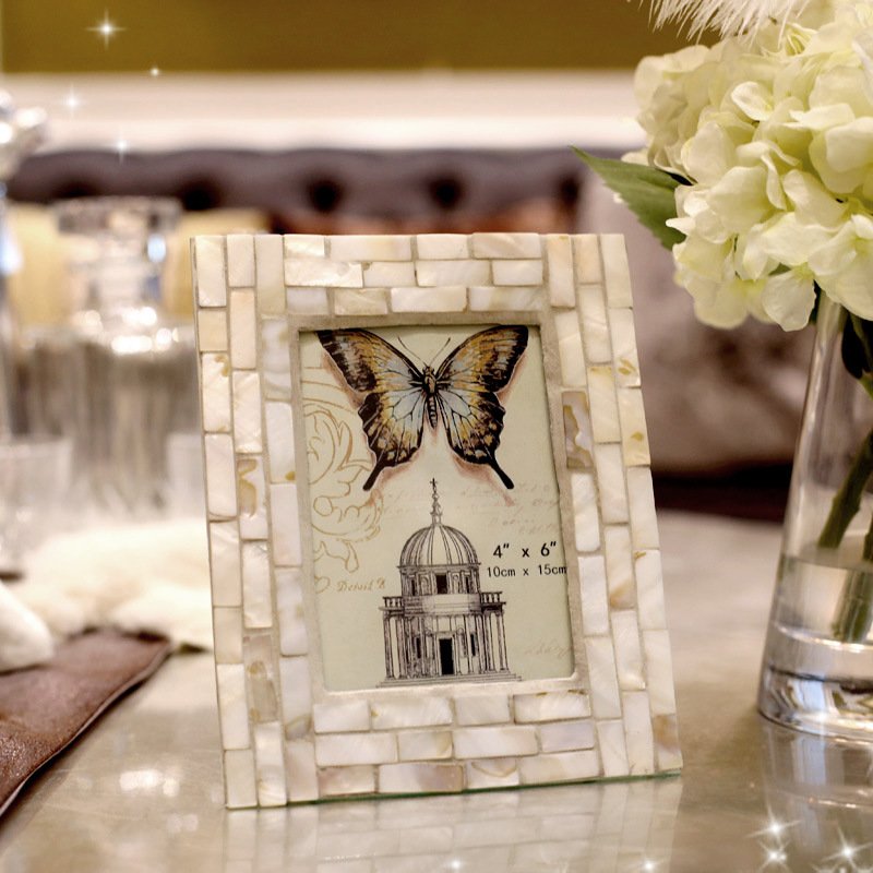 创意婚纱儿童相框地中海贝壳摆台相架宝宝照片框6寸7寸装饰摆件