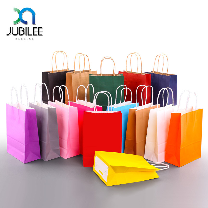 禧年 牛皮纸手提袋 烘焙西点外卖打包袋购物礼品纸袋定制印刷logo