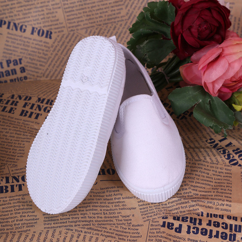 2024 Spring Kindergarten Children's Canvas Shoes Large Size Children's Shoes Small White Shoes Dance Shoes Children's White Cloth Shoes Wholesale