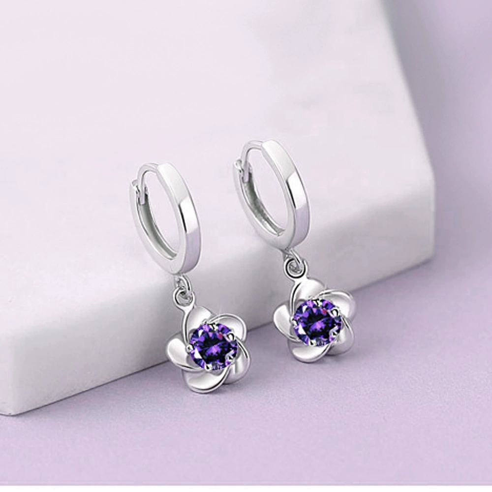 Серебряные серьги, желание, цветовидные, японские и корейские