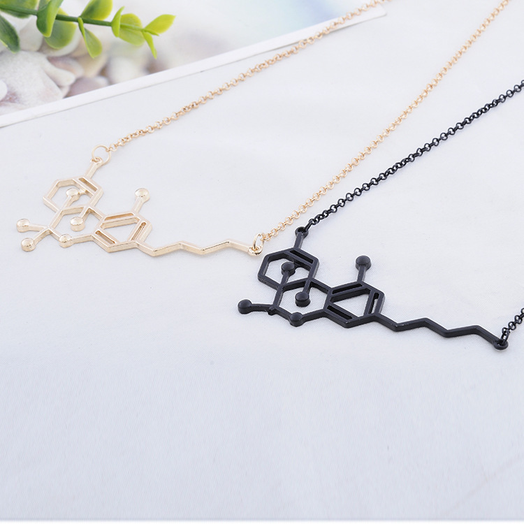 Women's Necklace Chain Clavicle Chain Fashion Popular Personality Jewelry Physical And Chemical Biological Molecular Structure Necklace Accessories display picture 1