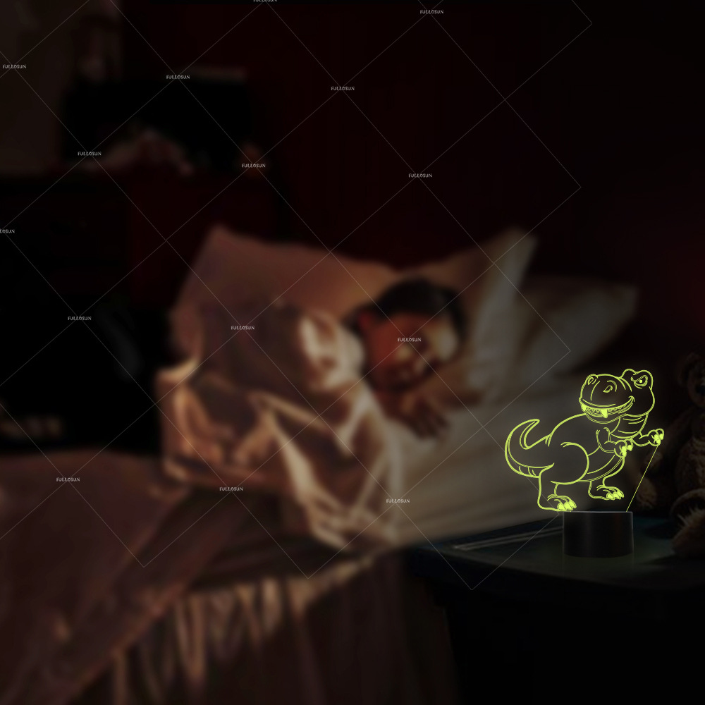 跨境新款恐龙小夜灯批发 电子产品礼品床头灯 3D LED灯FS-3119