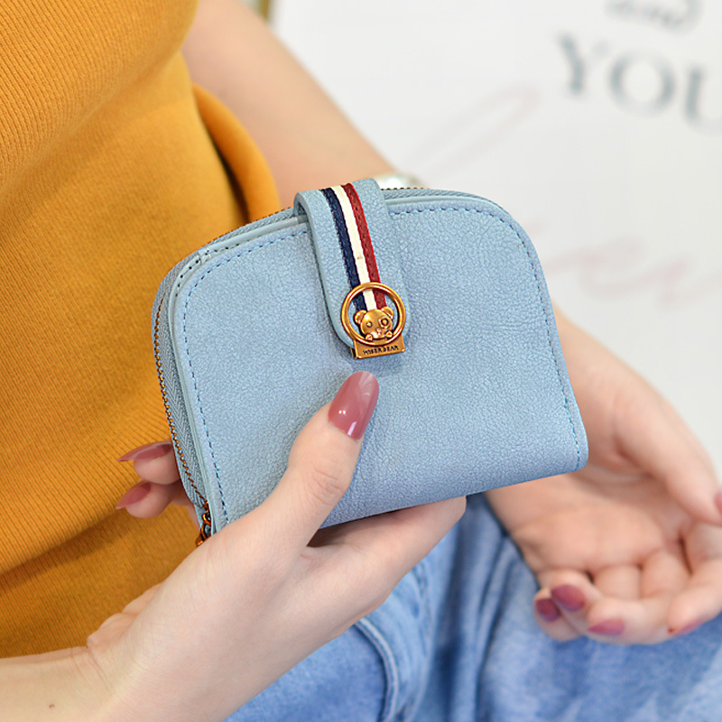 new pattern Little Bear lady have cash less than that is registered in the accounts wallet 2018 Japan and South Korea fashion Mini Wallet student multi-function coin purse