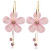 Earrings flower-shaped, acrylic resin, Japanese and Korean, new collection, flowered