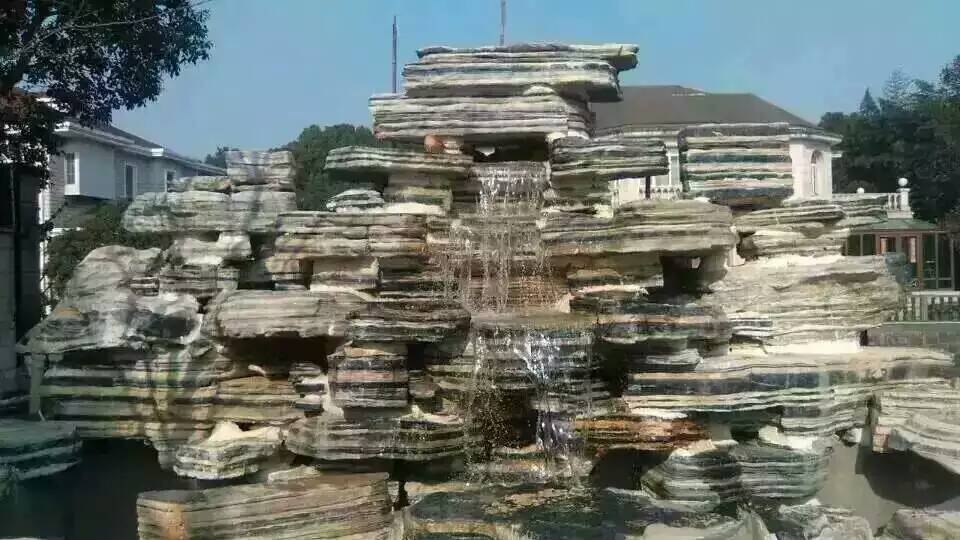 黑白道假山制作