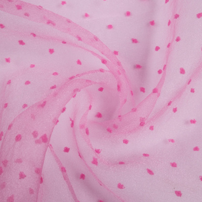 新款 点子泡泡纱 童装面料 女装面料 提花纱 头巾纱