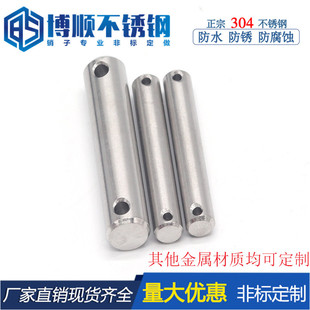 不锈钢带孔销304 /201GB880螺纹销子圆柱销定位销打孔无头销轴-阿里巴巴