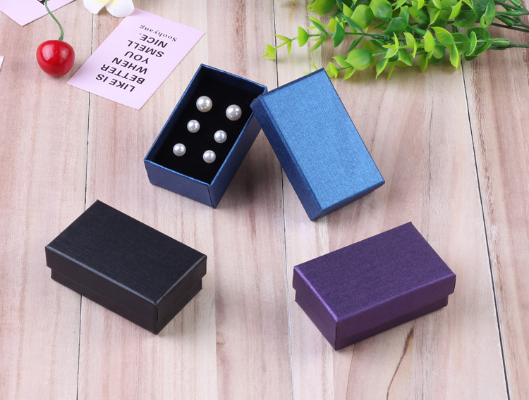 Paper Material Solid Color Pattern Fashion Solid Color Paper Jewelry Boxes 1 Piece