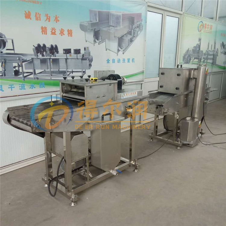 【大型工厂】鸡米花裹糠机 （鸡柳条）肉条上面包糠机器 自动回粉