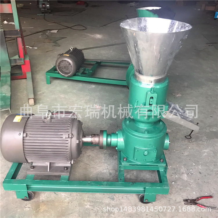 秸秆颗粒饲料机 小型干粉压粒机  鸡鱼颗粒饲料机畜牧、养殖业机