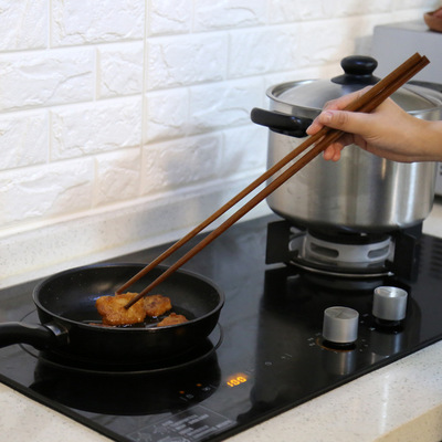 yfjy日韓木質筷子 現貨撈面42CM加長火鍋油炸公筷子廠家直銷批發