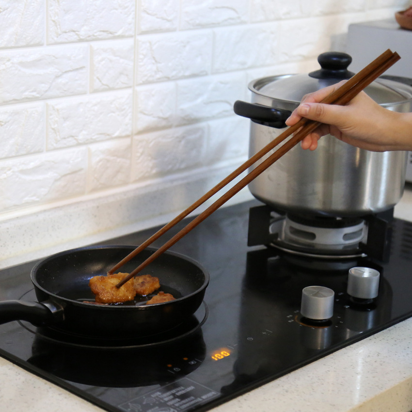 yfjy日韓木質筷子 現貨撈面42CM加長火鍋油炸公筷子廠家直銷批發