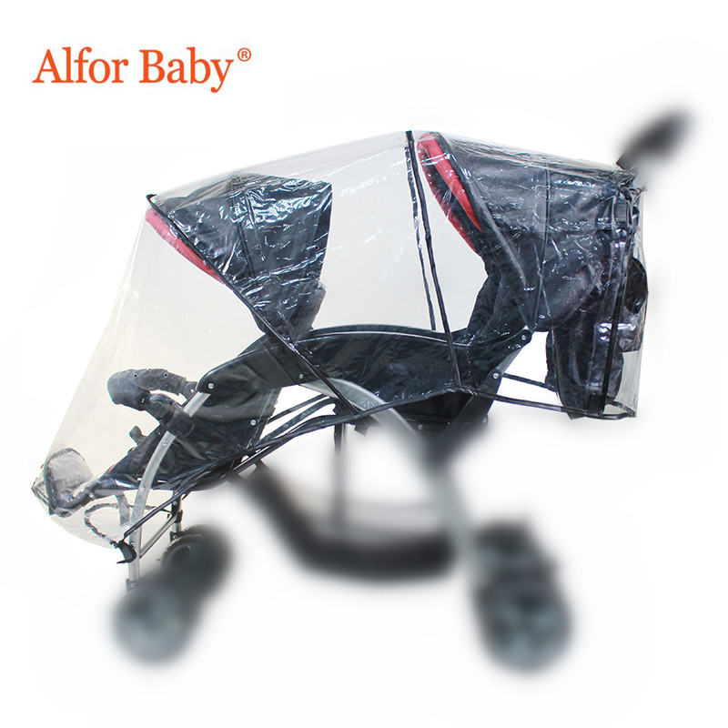 Alfor Baby259双胞胎婴儿车适配雨罩挡风罩