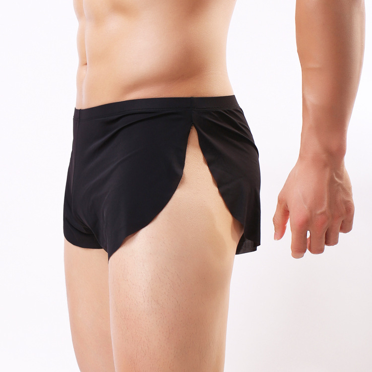 Wholesale men's underwear Ice Silk arrow pants split men's casual home pants men and women can wear OEM custom hair Wholesale men's underwear Ice Silk arrow pants split men's casual home pants men and women can wear OEM custom hair