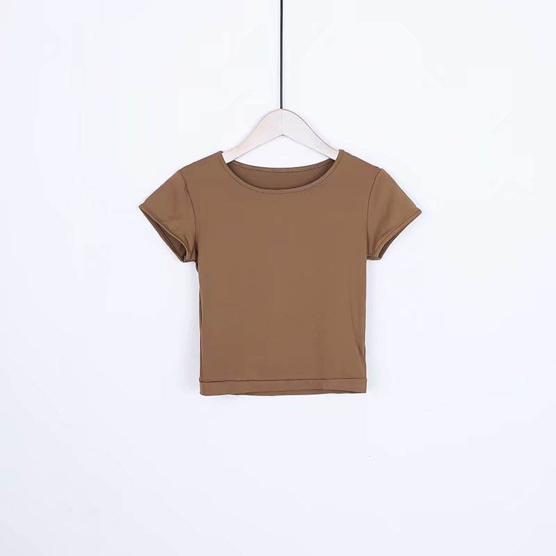 solid color short-sleeved t-shirt  NSAC21634