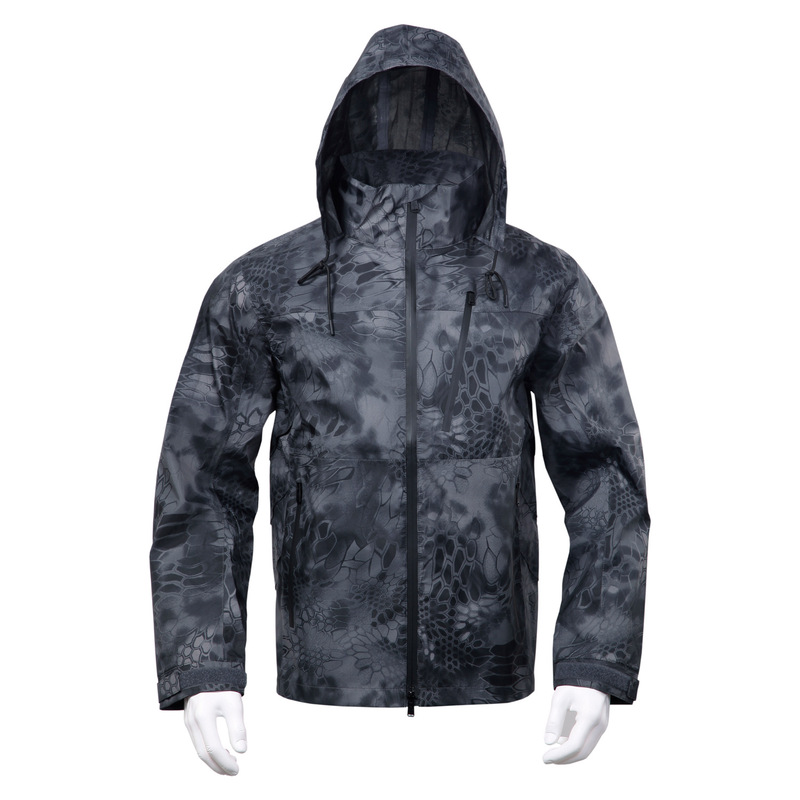 Chief Python Pattern Camouflage Coat Shark Fin Waterproof Raincoat Ultra Light Charge Tactical Pants Rainproof Suit Coat Trench Coat