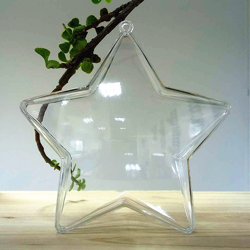 8cm10cm12cm Five-pointed star Christmas balls Wedding celebration Decorative balls Christmas Showcase arrangement Hanging Hanging Plastic ball