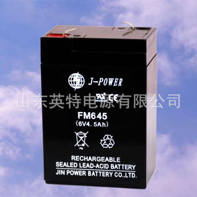 现货供应J-POWER蓄电池 FM645 6V4.H童车电动车电池 电子称电瓶