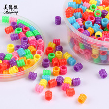 春天色史莱姆填充物亚克力直孔桶珠手工diy饰品配件厂家直销批发