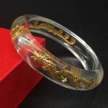 晶美金手镯 龙凤 梅花宫廷水晶镶金 礼品 会销 金店活动批发