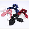 Cross -border solid color hair circle satin cloth art plain ribbon large intestine hair ring sweet disk hair circles milano