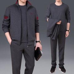 中高年スポーツウェア男性2023春秋カジュアルスーツお父さん服大きいサイズ長袖スポーツスーツ