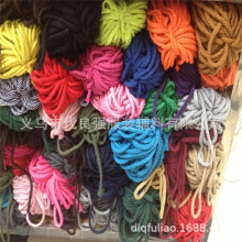 批发5mm粗彩色棉绳 DIY手工八股环保纯棉绳子 捆绑绳帽绳