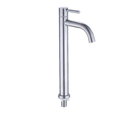Stainless steel single cold basin faucet single hole above and below counter basin heightened wash basin wash basin faucet Nan'an