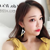Retro asymmetrical ruler, earrings, ear clips, Korean style, no pierced ears