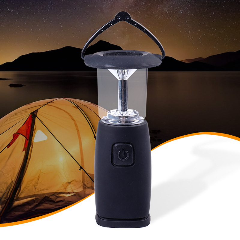 厂家批发野外照明手摇野营灯 手摇自发电户外LED营地灯|ru